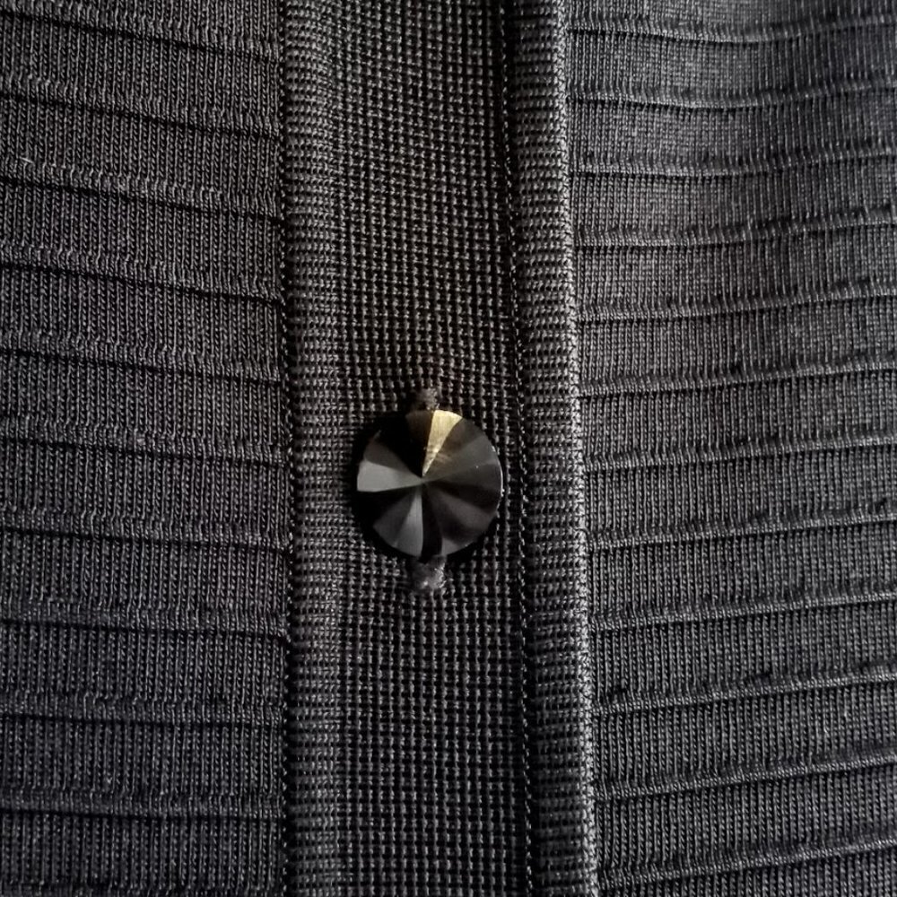 Misook Black Ribbed Cardigan - Picture 3 of 4